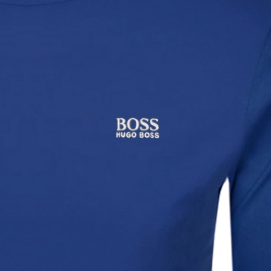 Alternative Image for ProductBOSS Lounge Crew Neck Long Sleeve T Shirt Blue3